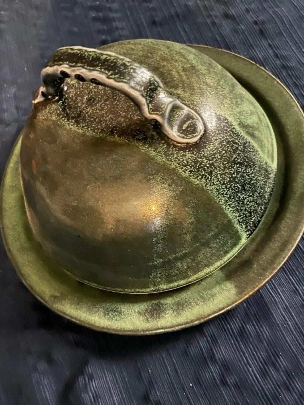 Lynne Geries Handmade Pottery Dish with Dome